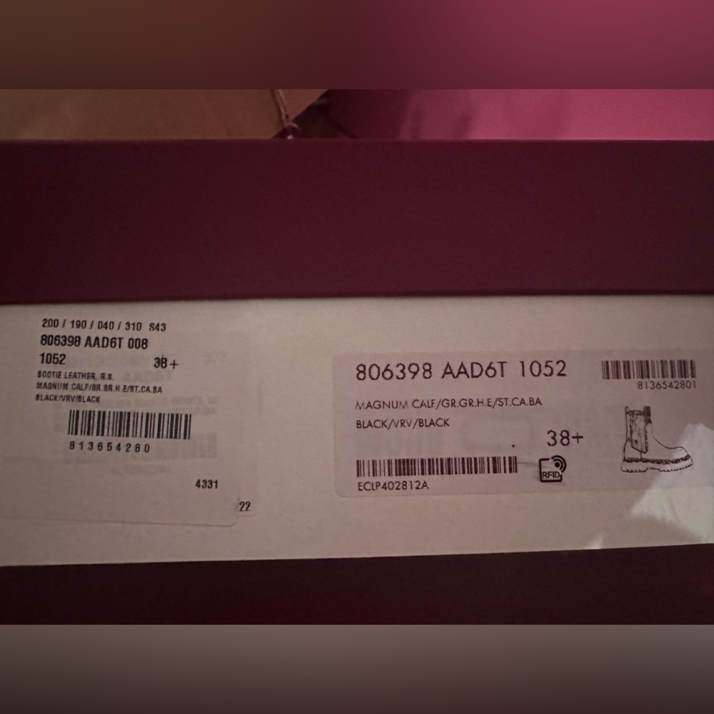 Gucci Combat Boots -black - size 38- never worn - Picture 2 of 2